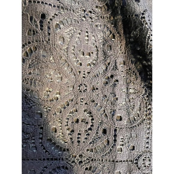 Ann Taylor Loft Skirt Womens 22 Navy Blue Plus Size Lace - Picture 4 of 5